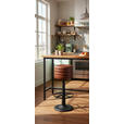 BARHOCKER Echtleder Braun, Schwarz Eisen Lederauswahl  - Schwarz/Braun, LIFESTYLE, Leder/Metall (36/78/36cm) - Landscape