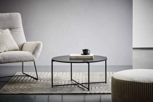 COUCHTISCH in Metall, Holzwerkstoff 83/83/40 cm  - Anthrazit/Schwarz, Design, Holzwerkstoff/Metall (83/83/40cm) - MID.YOU