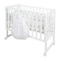 BEISTELLBETT Stubenbett 3 in 1 Sternenzauber  - Hellgrau/Weiß, Basics, Holzwerkstoff/Textil (49,5/85,5/90cm) - Roba