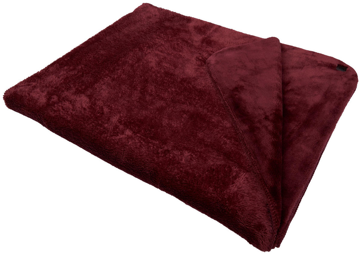 WOHNDECKE KREPPA 150/200 cm  - Bordeaux, Textil (150/200cm) - Dieter Knoll