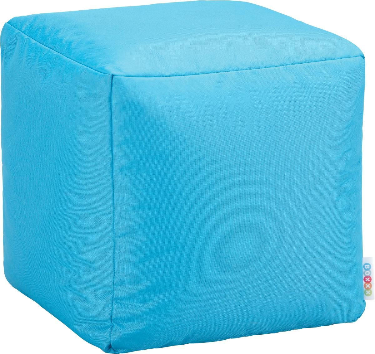 HOCKER in Textil Petrol  - Petrol, Design, Textil (40/40/40cm) - Boxxx
