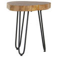 BEISTELLTISCH in Holz, Metall 40/40/45 cm  - Schwarz/Akaziefarben, Design, Holz/Metall (40/40/45cm) - Landscape