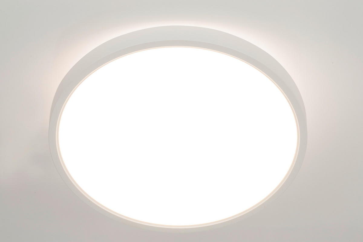 LED-DECKENLEUCHTE 18 W    30/30/10 cm  - Weiss, Basics, Kunststoff (30/30/10cm) - Novel