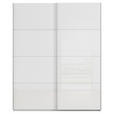 SCHWEBETÜRENSCHRANK 181/223/68 cm 2-türig Weiß  - Alufarben/Weiß, Design, Glas/Holzwerkstoff (181/223/68cm) - Xora