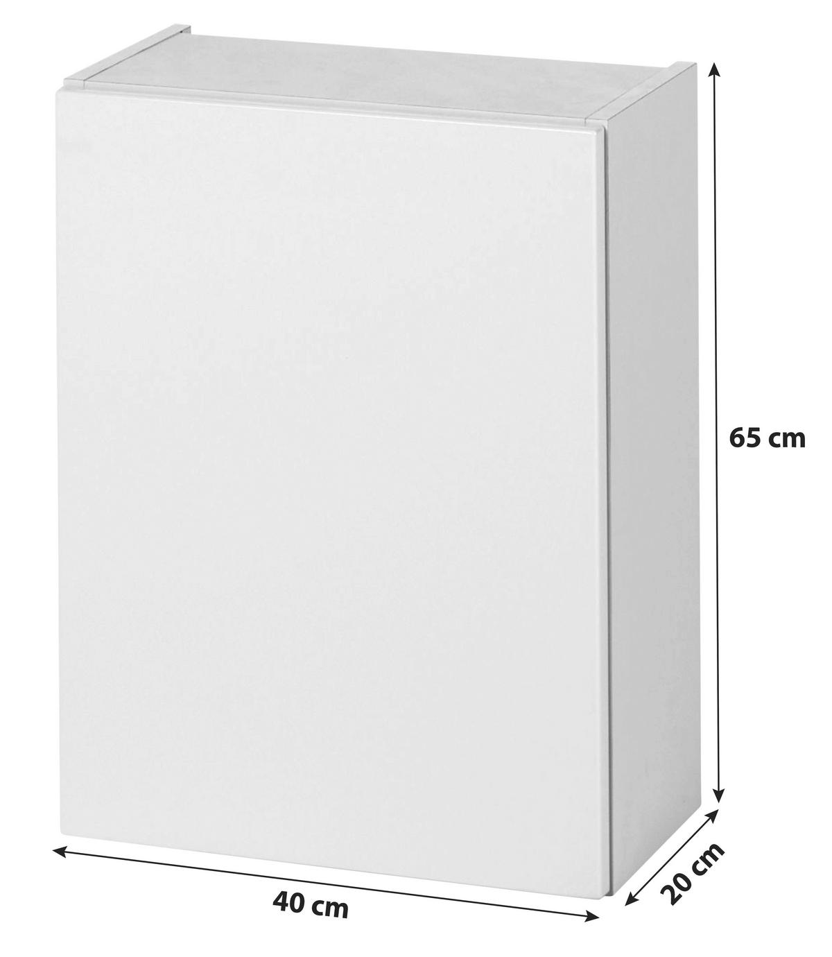 HÄNGESCHRANK 40/65/20 cm  - Weiß, MODERN, Holzwerkstoff (40/65/20cm) - Held
