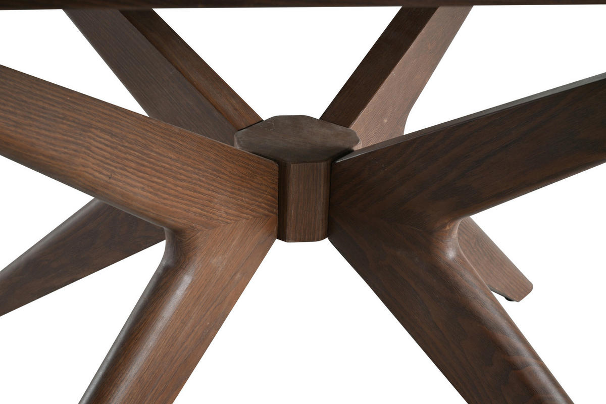 ESSTISCH 180/130/75 cm Echtholz, Nachbildung  Holz, Metall, Holzwerkstoff ausziehbar oval Walnussfarben  - Walnussfarben, MODERN, Holz/Holzwerkstoff (180/130/75cm) - MID.YOU