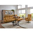 RELAXSESSEL in Leder Currygelb  - Currygelb/Schwarz, Design, Leder/Metall (82/119/85cm) - Dieter Knoll