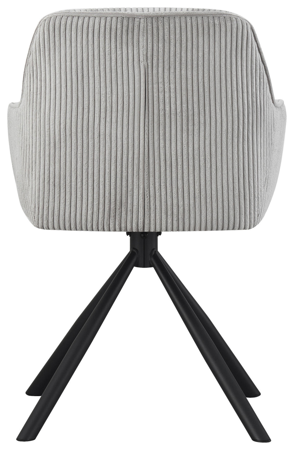 ARMLEHNSTUHL  in Eisen Cord  - Hellgrau/Schwarz, Design, Textil/Metall (56/83/62cm) - Carryhome