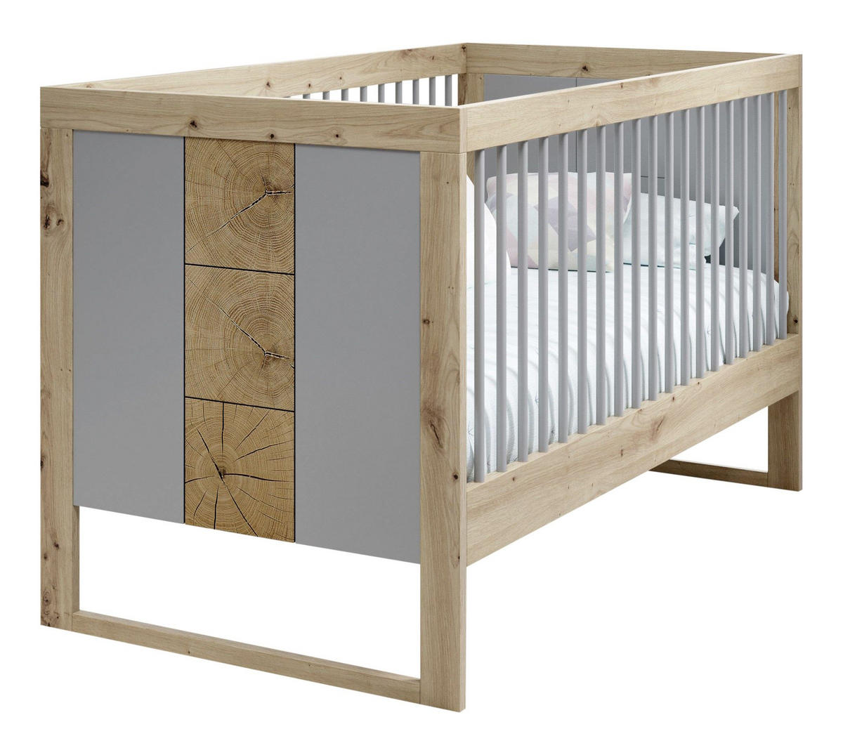 SPJÄLSÄNG Flavo  144/76/86 cm   - grå/ekfärgad, Trend, trämaterial (144/76/86cm) - Jimmylee