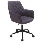 DREHSTUHL - Schwarz/Grau, Basics, Kunststoff/Textil (57/88-100/62cm) - XORA