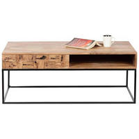 KLUB STOČIĆ  boja akacije  - boja akacije/crna, Trendi, drvo/metal (110/55/45cm) - Carryhome