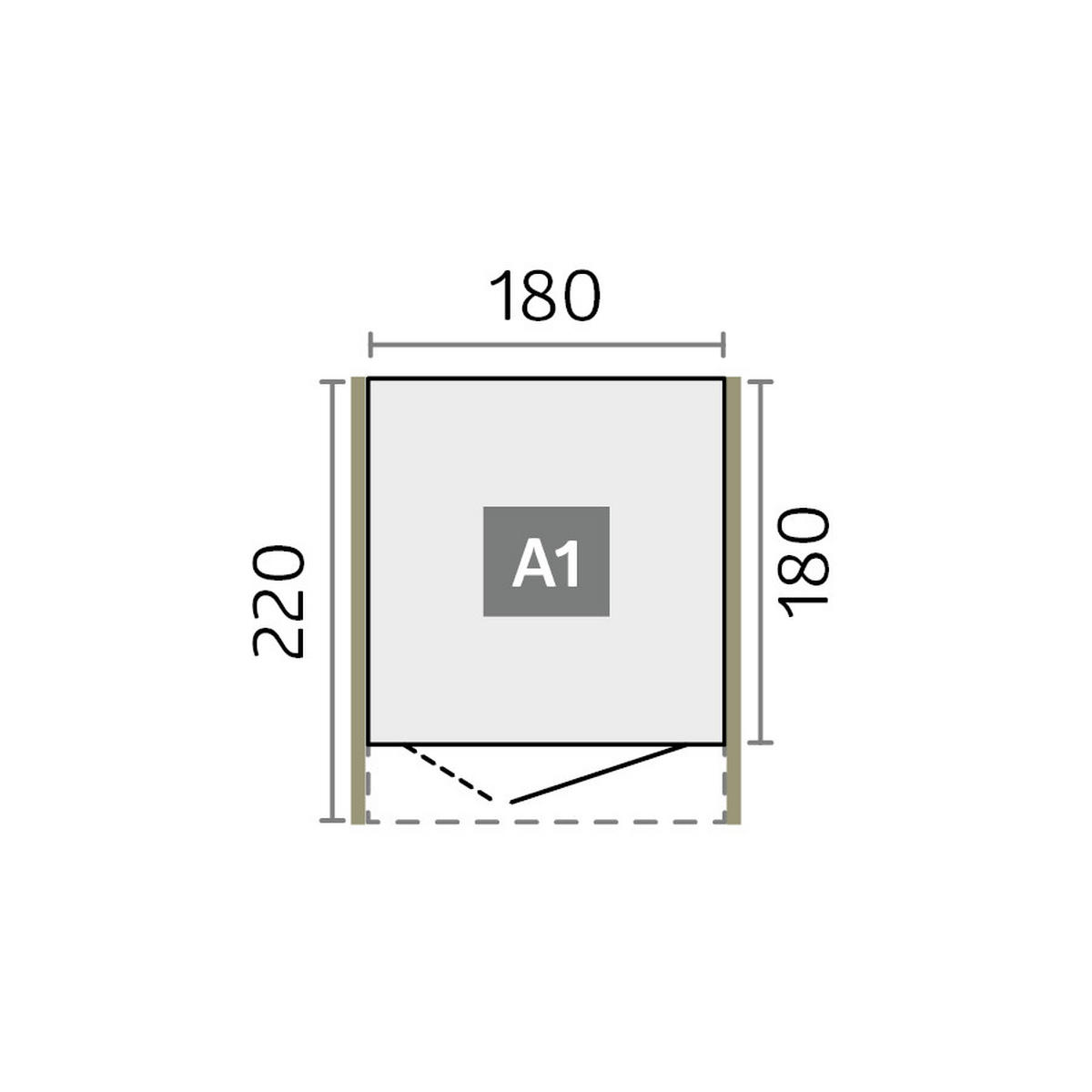 GERÄTEHAUS 180/218/222 cm  - Grau, Design, Metall (180/218/222cm) - Biohort