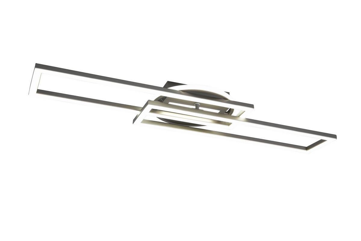 LED-DECKENLEUCHTE Twister 90/24,5/8,5 cm   - Nickelfarben, Basics, Metall (90/24,5/8,5cm)