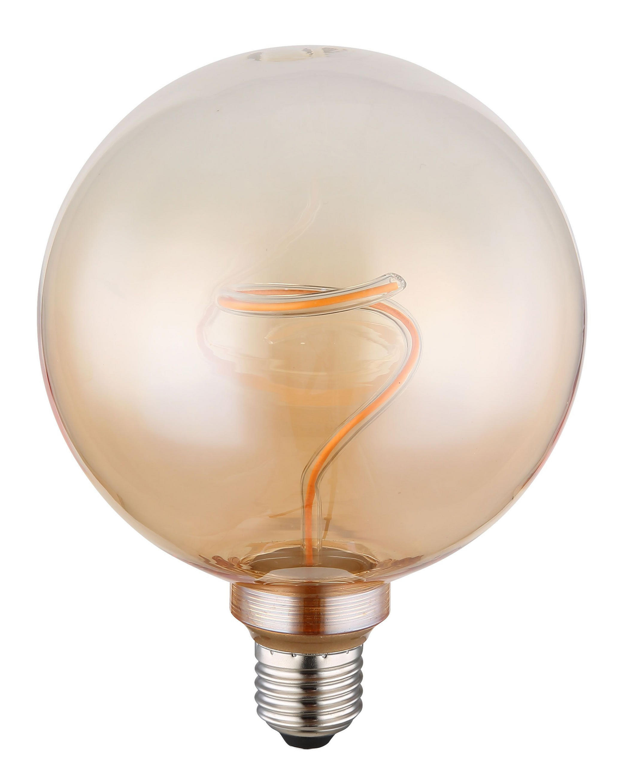 LED ŽÁROVKA E27 - jantarové barvy, Basics, sklo (12,5/16,4cm) - Globo