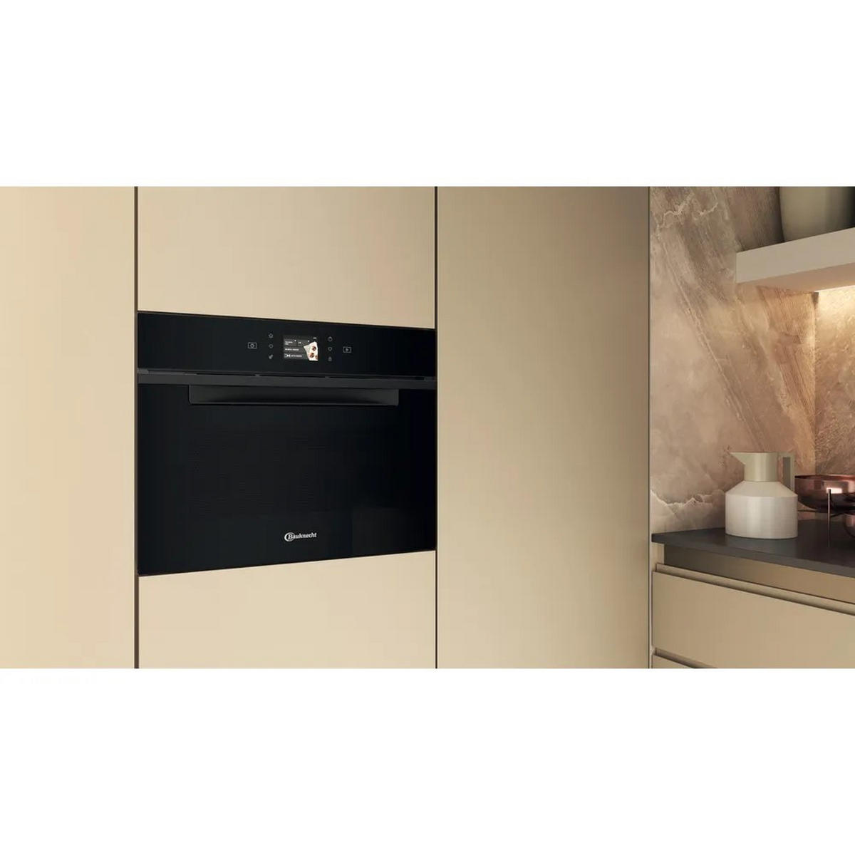 KOMPAKTBACKOFEN BCW11O7FHTSK  - Schwarz, Basics, Glas/Metall (59,5/45,5/49,6cm) - Bauknecht