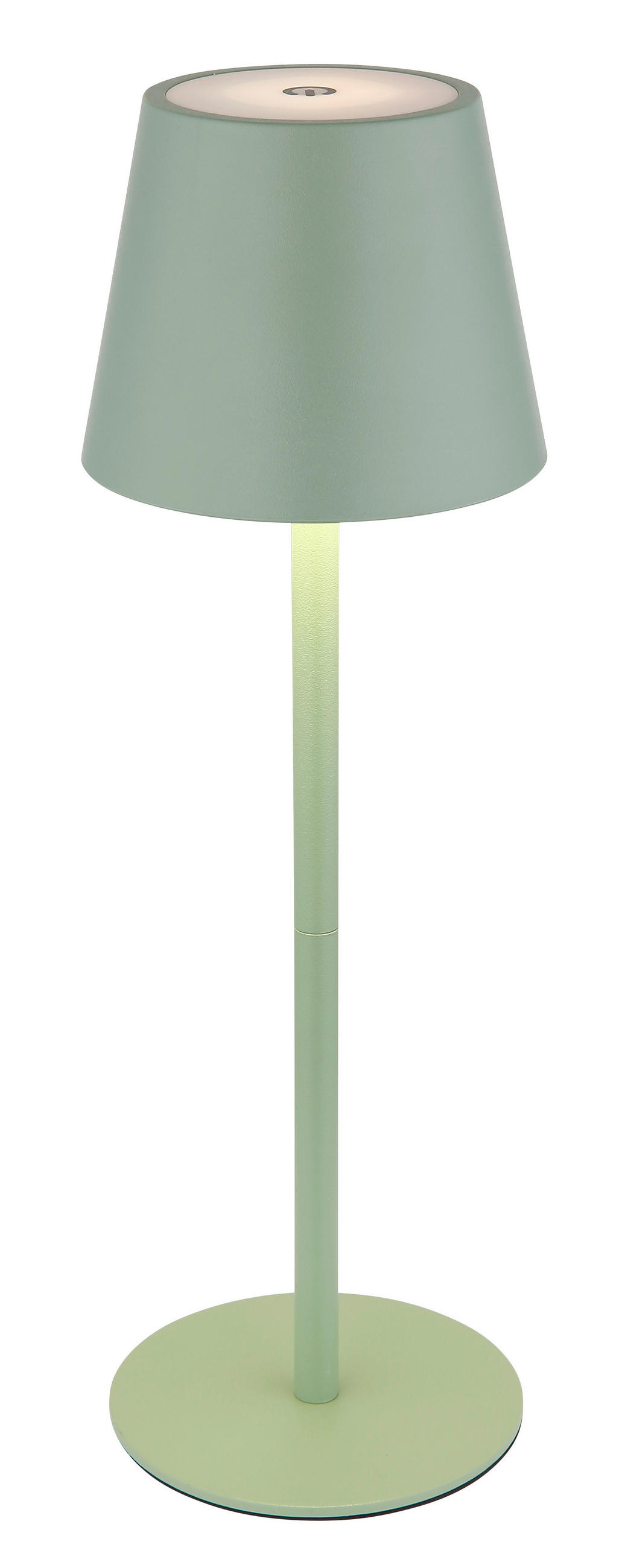 AKKU-TISCHLEUCHTE 11,5/36 cm   - Opal/Hellgrün, Trend, Kunststoff/Metall (11,5/36cm) - Novel