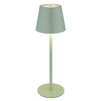 AKKU-TISCHLEUCHTE 11,5/36 cm   - Opal/Hellgrün, Trend, Kunststoff/Metall (11,5/36cm) - Novel