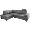 ECKSCHLAFSOFA in Chenille Dunkelgrau  - Wildeiche/Dunkelgrau, Modern, Holz/Textil (206/261cm) - Livetastic