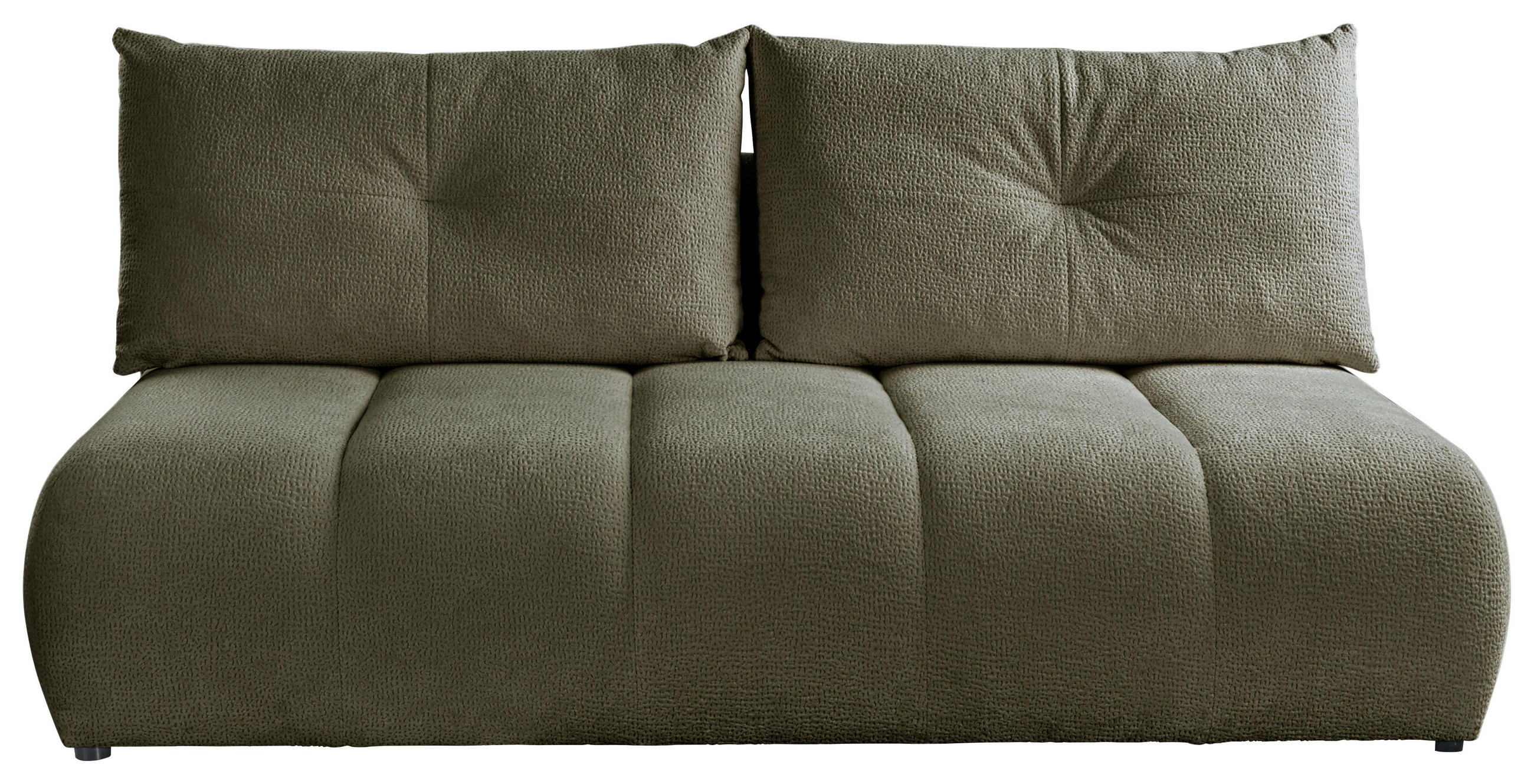 SCHLAFSOFA in Holz, Textil, Holzwerkstoff Olivgrün  - Creme/Schwarz, Design, Holz/Holzwerkstoff (209/100/103cm) - MID.YOU