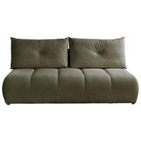 SCHLAFSOFA in Holz, Textil, Holzwerkstoff Olivgrün  - Creme/Schwarz, Design, Holz/Holzwerkstoff (209/100/103cm) - MID.YOU