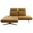 ECKSOFA  in Flachgewebe Currygelb  155/234 cm  - Currygelb/Schwarz, Design, Textil/Metall (155/234cm) - Dieter Knoll