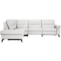 ECKSOFA in Echtleder Weiss  - Weiss/Anthrazit, Design, Leder/Metall (249/280cm) - Himolla Komfortklass