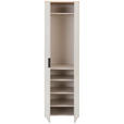 GARDEROBENSCHRANK  in 59/197/40 cm  - Kaschmir/Eichefarben, Design, Glas/Holzwerkstoff (59/197/40cm) - Voleo