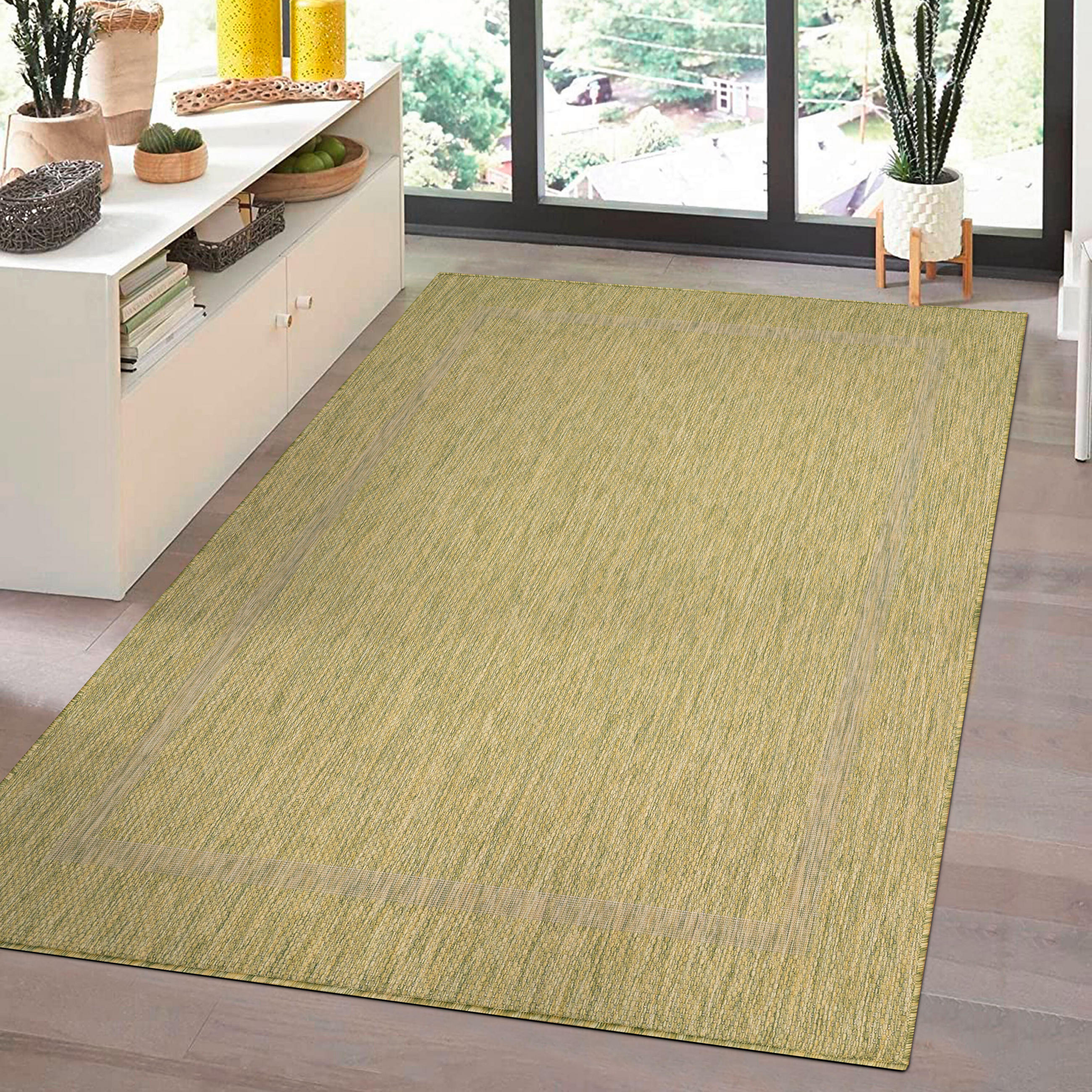 Thumbnail - Ayyildiz  Flachwebeteppich Relax, Grün, Textil, Uni, rechteckig, 140x200 cm, Oeko-Tex® Standard 100, pflegeleicht, Teppi...