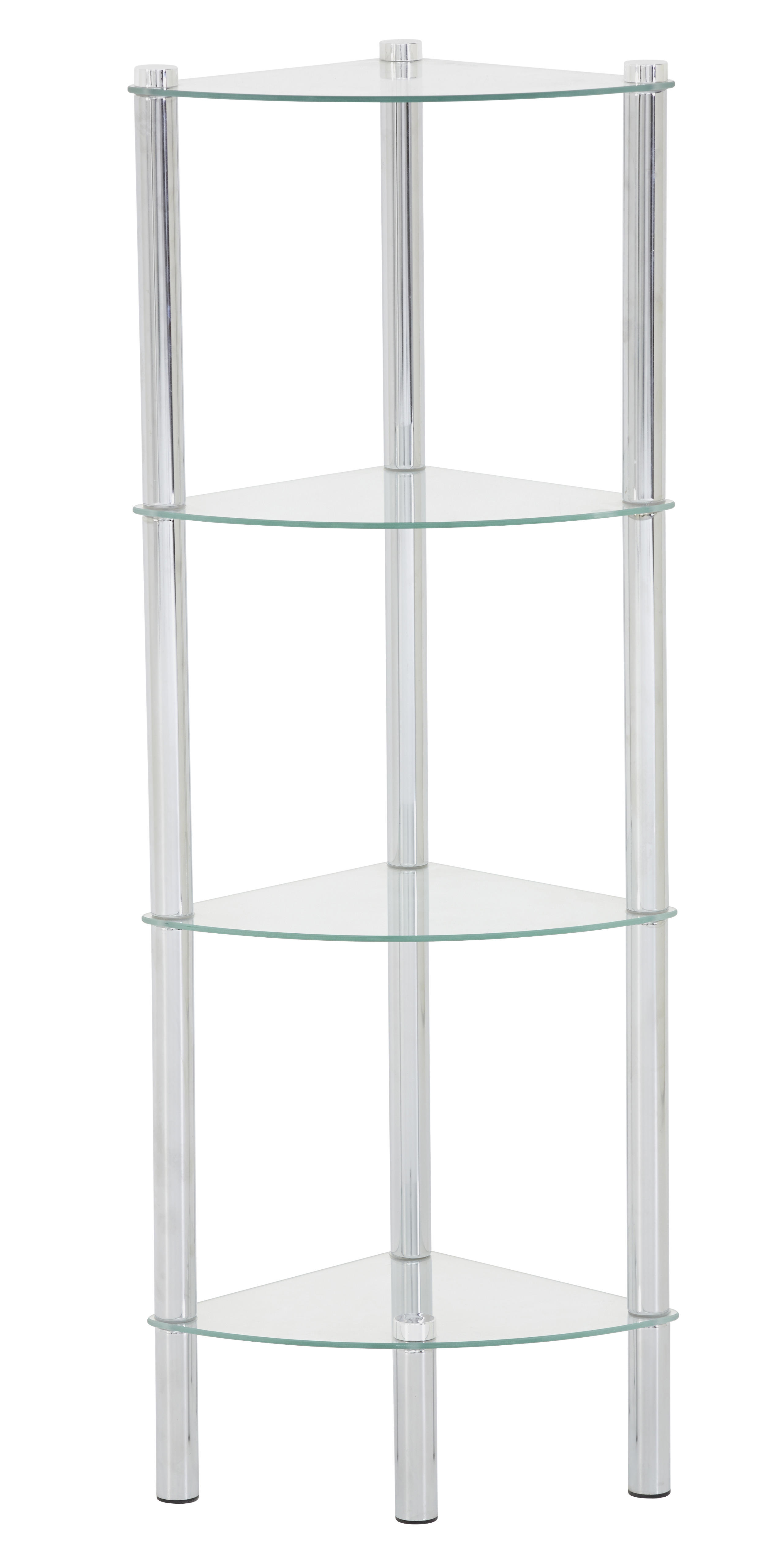 BADEZIMMERREGAL 30/104/30 cm  - Chromfarben, Basics, Glas/Metall (30/104/30cm) - Wenko