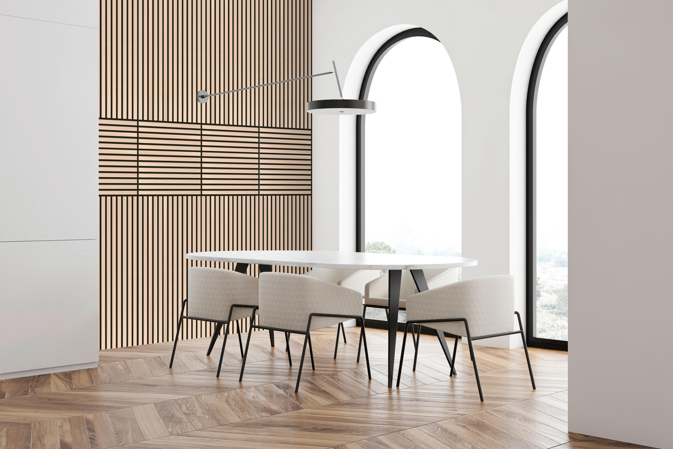 AKUSTIKPANEEL Echtholz Modular Wall System 52/104 cm  - Eichefarben, MODERN, Holzwerkstoff (52/104cm) - Jangal