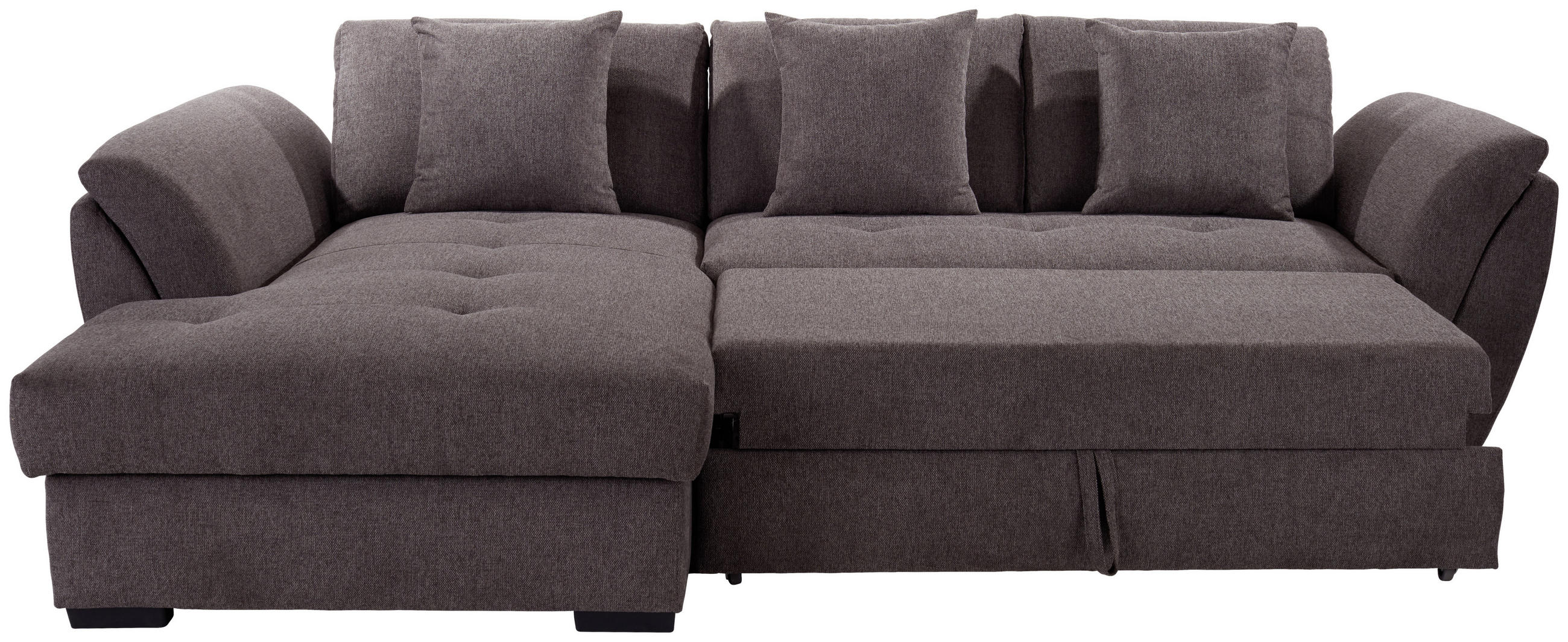 ECKSOFA Braun Webstoff  - Braun, Design (187/278cm) - Livetastic