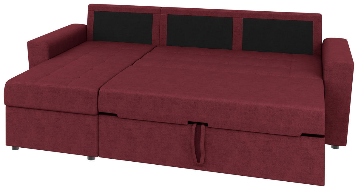 ECKSOFA TERMOLI Rot Jacquard  - Rot/Schwarz, Design, Kunststoff/Textil (231/155cm) - MID.YOU