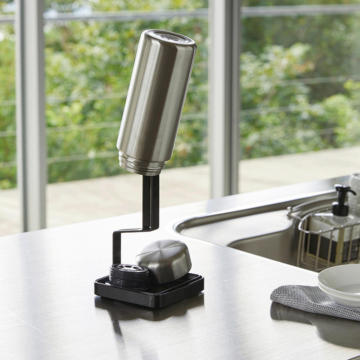 FLÄSCHCHENSTÄNDER  - Schwarz, Basics, Metall