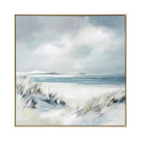 KONSTTRYCK 100/100 cm  - beige/blå, Natur, trä/textil (100/100cm) - Monee