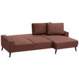 ECKSOFA in Velours Rostfarben  - Rostfarben/Schwarz, Basics, Holz/Textil (260/161cm) - Carryhome