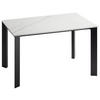 ESSTISCH in Metall, Keramik 120/80/75 cm  - Weiss/Schwarz, Design, Keramik/Metall (120/80/75cm) - Novel