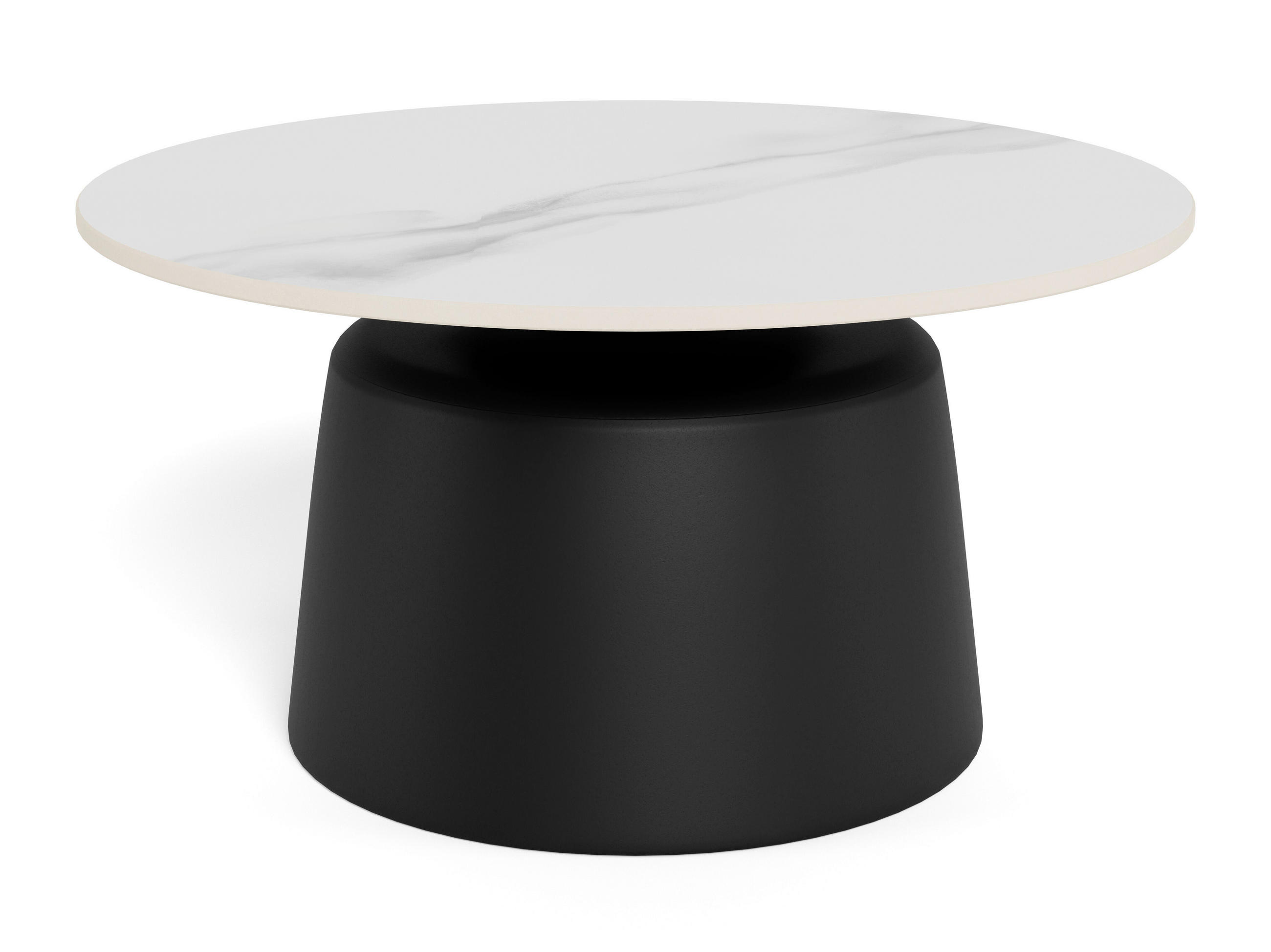 SOFFBORD i metall, keramik 70/70/39 cm  - vit/svart, Design, metall/keramik (70/70/39cm) - MID.YOU