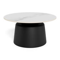 SOFFBORD i metall, keramik 70/70/39 cm  - vit/svart, Design, metall/keramik (70/70/39cm) - MID.YOU