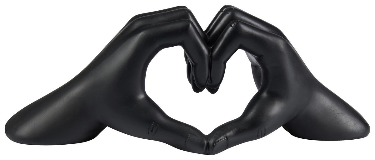 DEKOHERZ - Schwarz, LIFESTYLE, Kunststoff (27,5/9,5/10cm) - Ambia Home