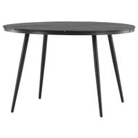 GARTENTISCH Metall, Kunststoff Schwarz rund  - Schwarz, KONVENTIONELL, Kunststoff/Metall (120/74cm) - Gardenson
