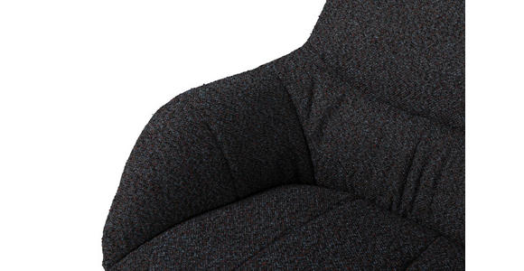 ARMLEHNSTUHL in Eisen Webstoff - Schwarz/Braun, Design, Textil/Metall (63/85/66cm) - Novel