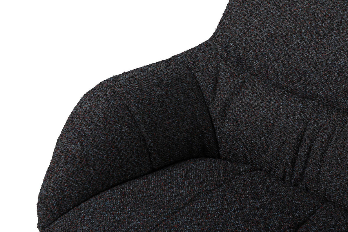 KAROSSZÉK fekete, barna  - barna/fekete, Design, textil/fém (63/85/66cm) - Novel