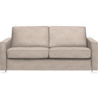 SCHLAFSOFA in Textil Sandfarben  - Sandfarben/Chromfarben, Konventionell, Textil/Metall (188/86/97cm) - Novel