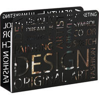 ZEITUNGSSTÄNDER 35/28/10 cm  - Schwarz, Design, Metall (35/28/10cm)