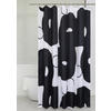 DUSCHVORHANG Circle 180/200 cm  - Schwarz/Weiß, Design, Textil (180/200cm) - Esposa