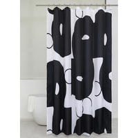 DUSCHVORHANG Circle 180/200 cm  - Schwarz/Weiß, Design, Textil (180/200cm) - Esposa
