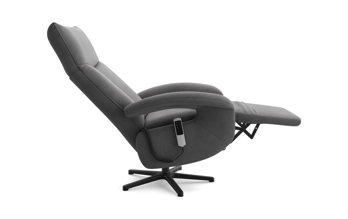 SESSEL in Flachgewebe Grau  - Schwarz/Grau, Konventionell, Textil/Metall (74/112/82cm) - Sit & More
