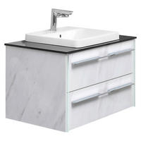 TVÄTTSTÄLL MED KOMMOD 93,5 cm  - vit, Design, trämaterial/glas (93,5cm) - Leonardo Living