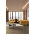 3-SITZER-SOFA Echtleder Currygelb  - Currygelb/Schwarz, Design, Leder/Metall (210/79/104cm) - Emilio Belluti