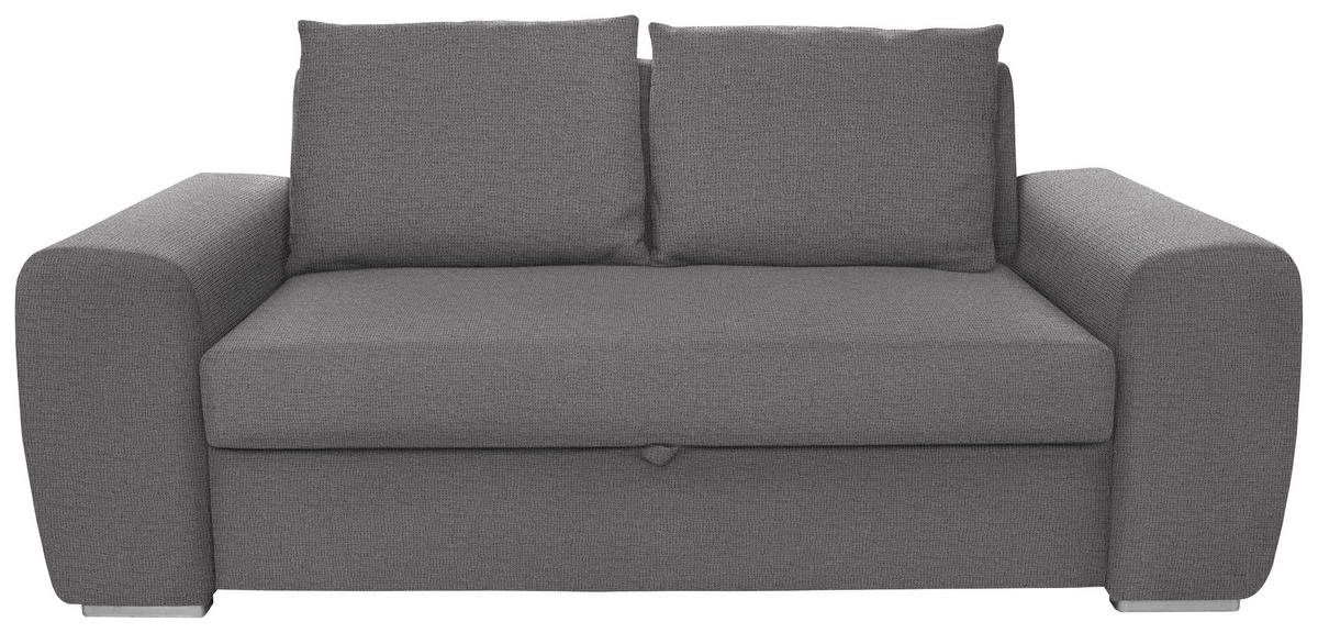 SCHLAFSOFA in Dunkelgrau  - Chromfarben/Dunkelgrau, Design, Holz/Textil (199/92/97cm) - Hom`in
